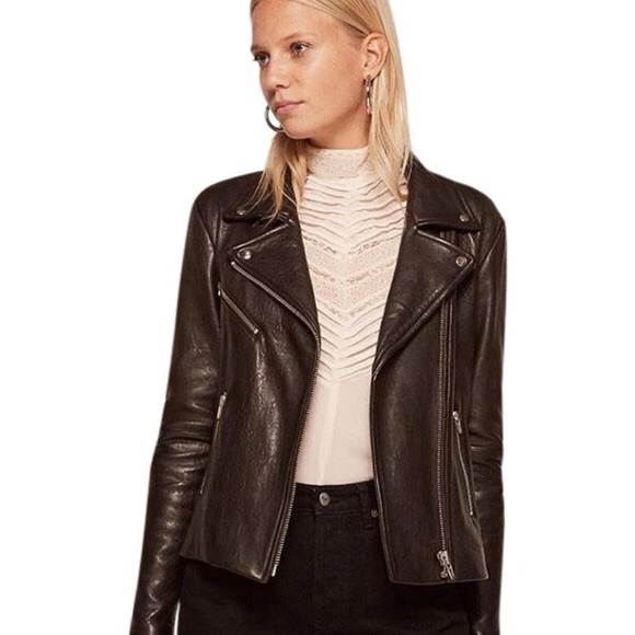 reformation veda leather jacket